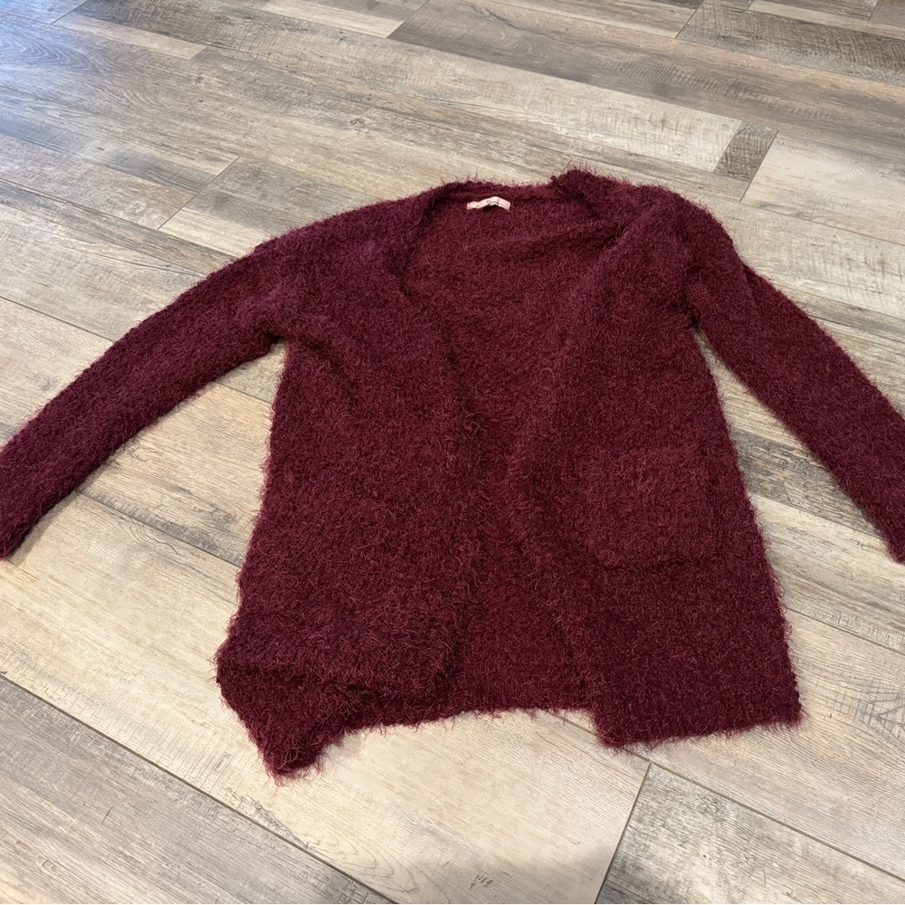 Super soft long red cardigan size small